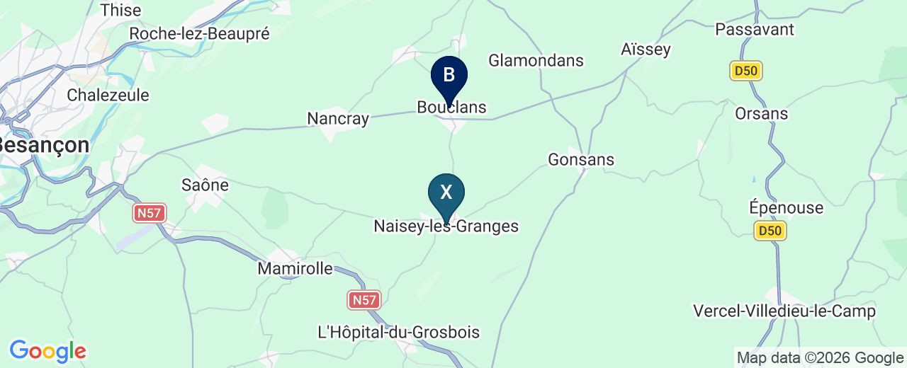Zone d'intervention : Naisey-les-Granges