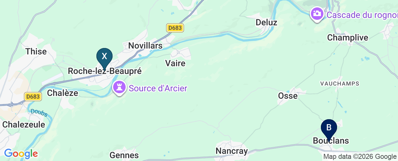 Zone d'intervention : Roche-lez-Beaupré