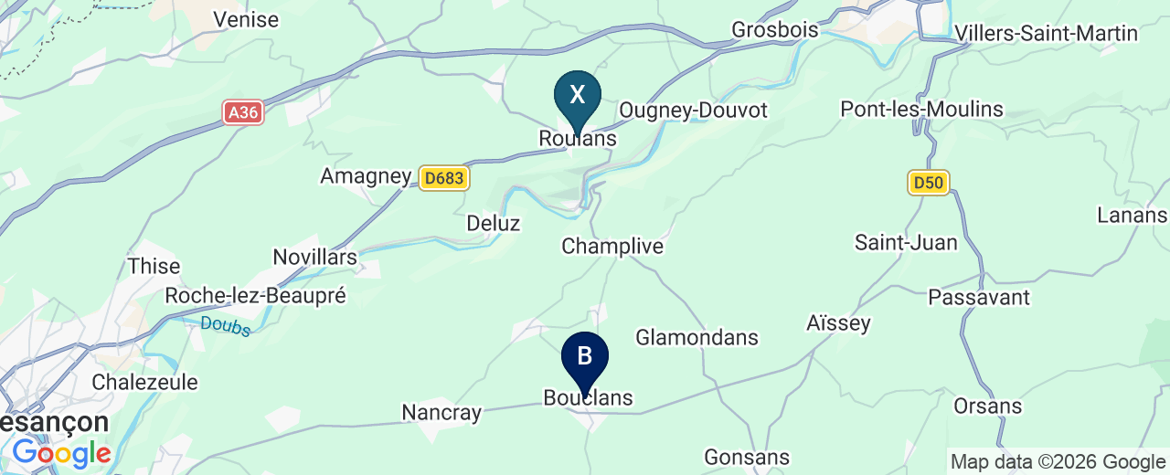 Zone d'intervention : Roulans
