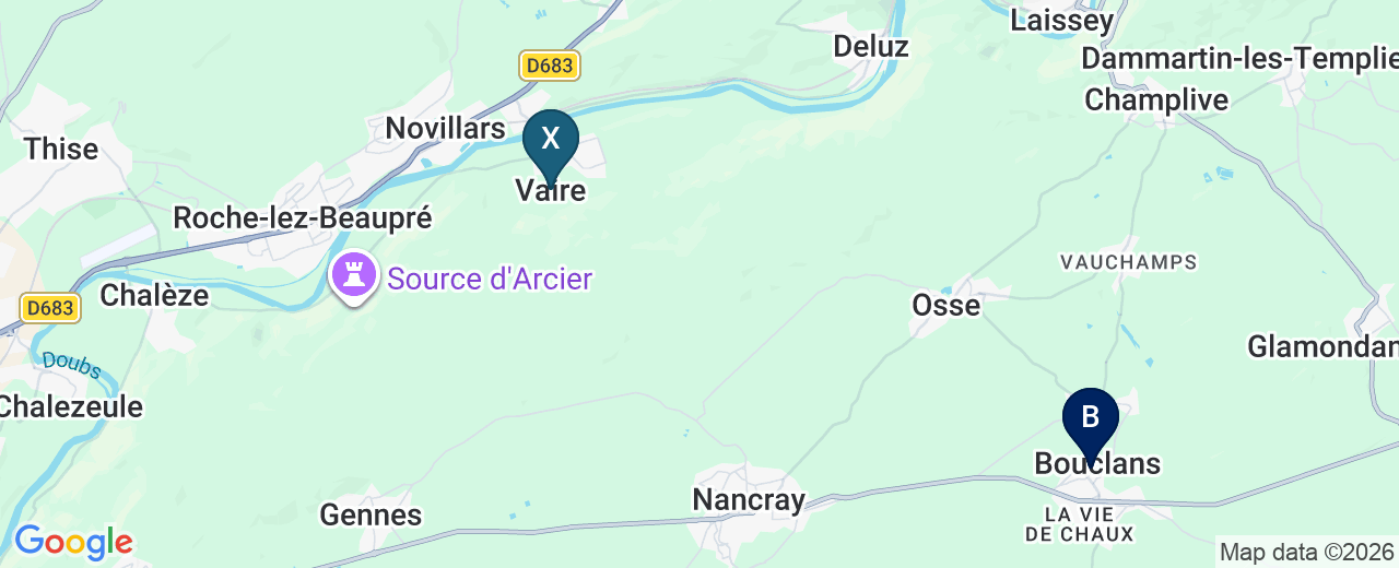 Zone d'intervention : Vaire-Arcier
